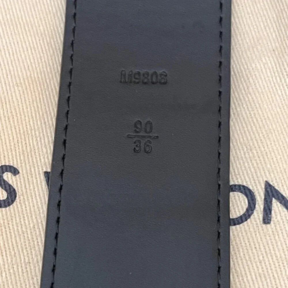 Louis Vuitton Black/ Gray Checkered Men's Belt - Picture 6 of 7